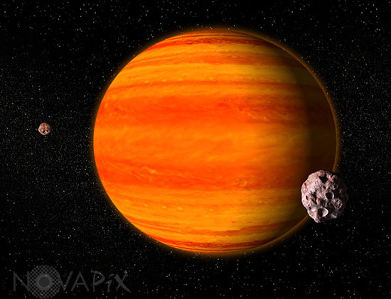 Exoplanète HAT-P-32 b - Vue d'artiste