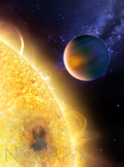 Artist's impression of exoplanet HD 189733b