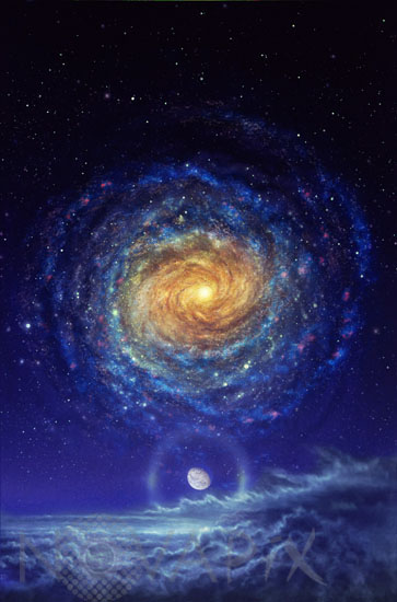 Galaxy in an exoplanet's sky