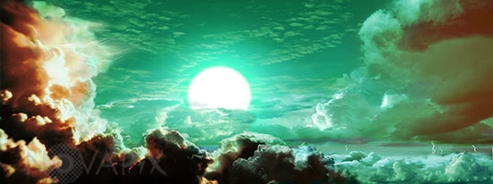 Green Star from an exoplanet