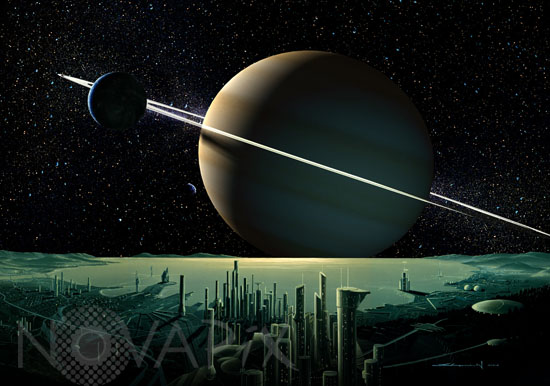 Exoplanète habitée - Vue d'artiste