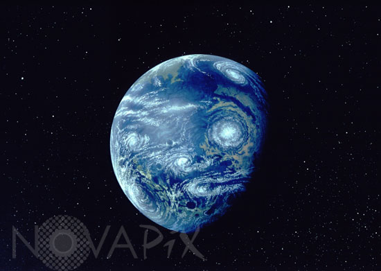 An earth-like exoplanet. Artwork