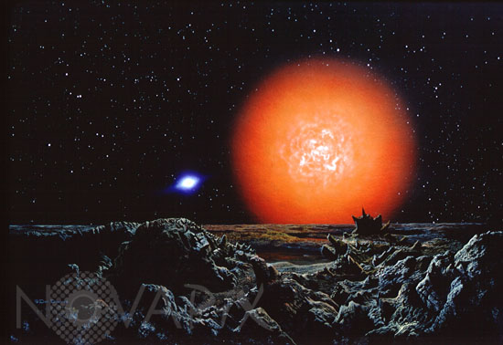 Exoplanet with Antares- Artist view