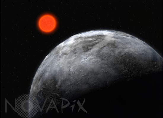 Exoplanet Gliese 581c. Artist view