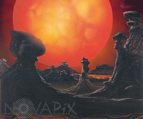 Exoplanète autour de Betelgeuse - Vue d'artiste