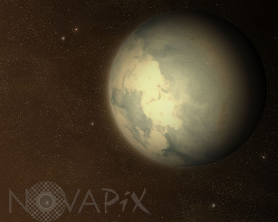Artwork of exoplanet Gliese 581c