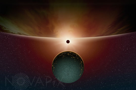 Eclipse et Exoplanètes - Vue d'artiste