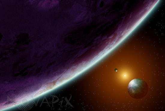 Exoplanètes - Vue d'artiste