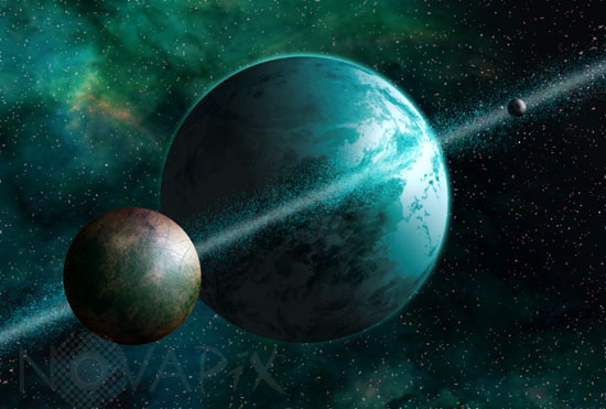 Exoplanètes - Vue d'artiste