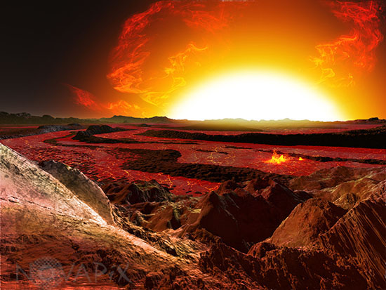 Exoplanète autour de 55 Cancri - Vue d'artiste