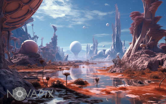 Végétation sur une exoplanète - Illustration