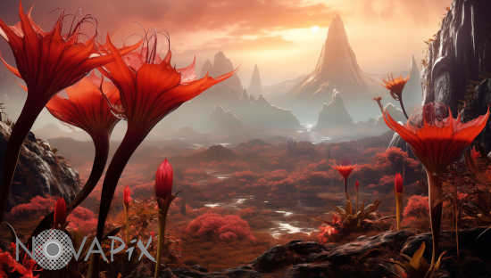 Végétation sur une exoplanète - Illustration