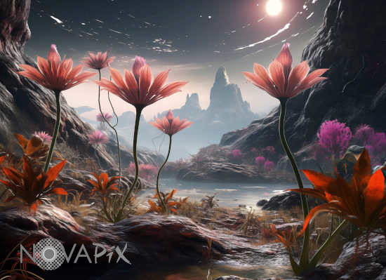 Végétation sur une exoplanète - Illustration
