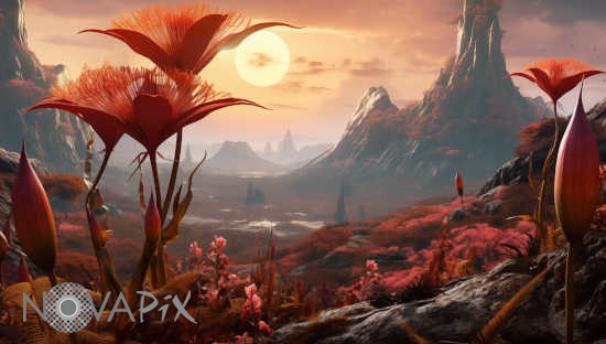 Végétation sur une exoplanète - Illustration