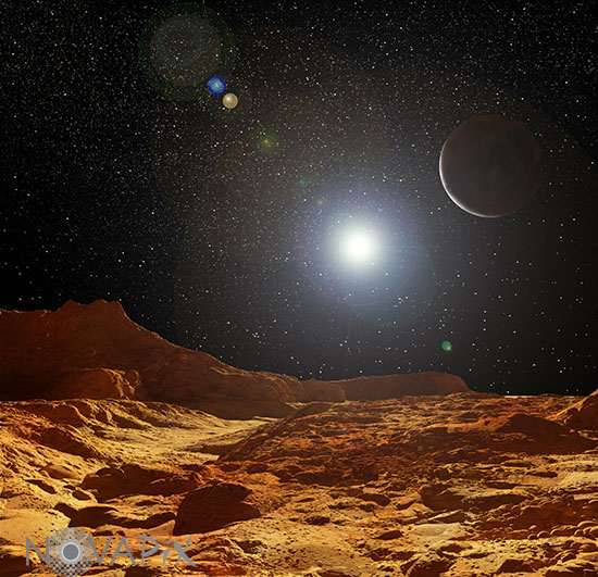 Exoplanètes autour d'une naine blanche - Illustration
