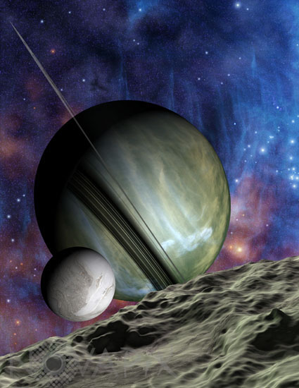 Vue d'artiste d'une exoplanète