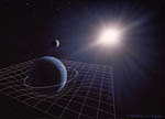 La courbure de l'espace - Vue d'artiste
