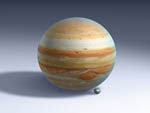 Comparaison des tailles de la Terre et de Jupiter