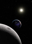 Terre Lune et Soleil - vue d'artiste