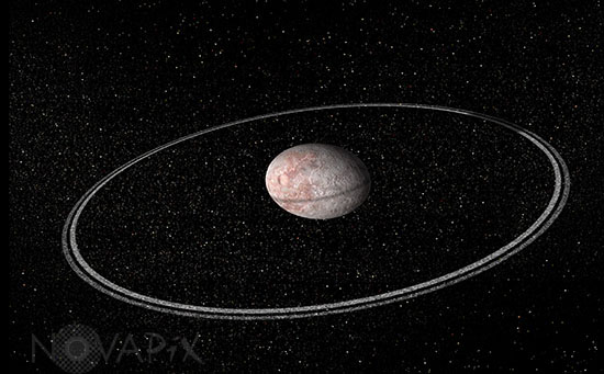 Ring around Dwarf planet Haumea - Artwork