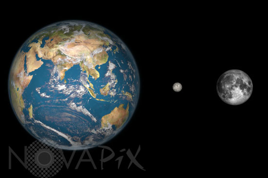 Comparaison entre la Terre, Ceres et la Lune