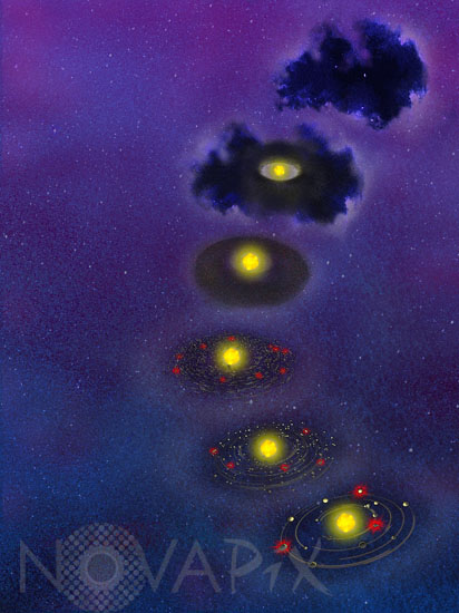 La formation du Système solaire - Vue d'artiste
