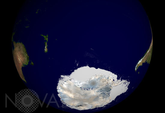 Sea ice around Antarctica