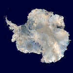 Antarctica as seen by satellite