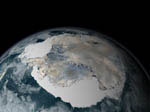 L'Antarctique et la glace qui l'entoure.