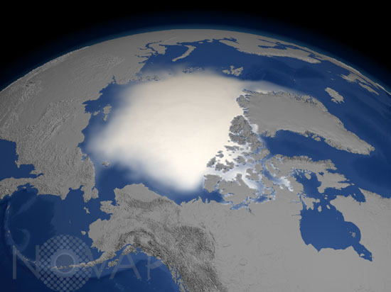 Pôle nord par satellite 1979-2001