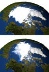 Terre: fonte de la glace arctique -1979-2003