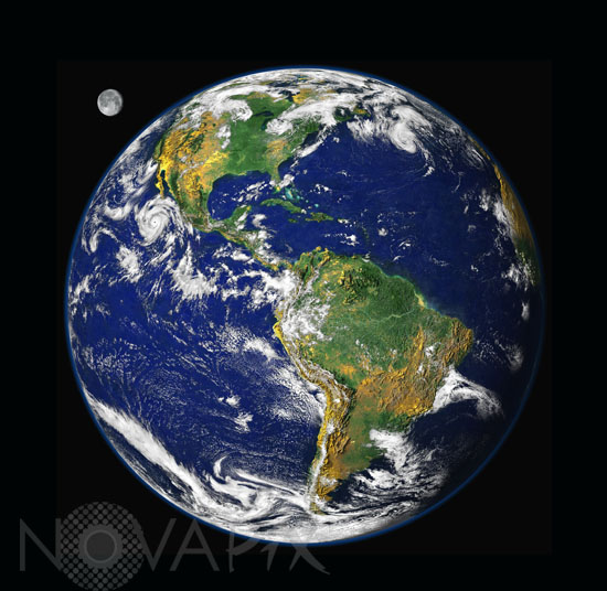 Full view of Earth seen by satellites