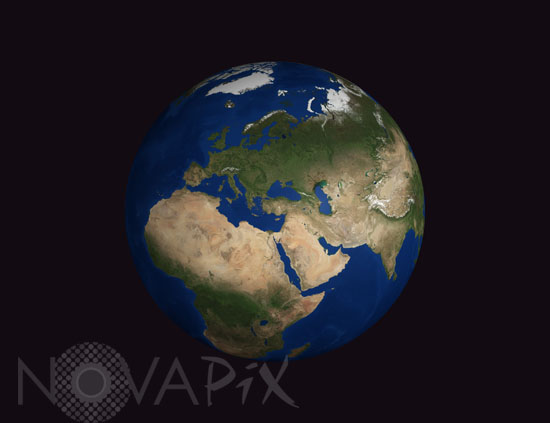 Earth seen by satellite