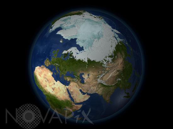 Pôle nord par satellite 2003