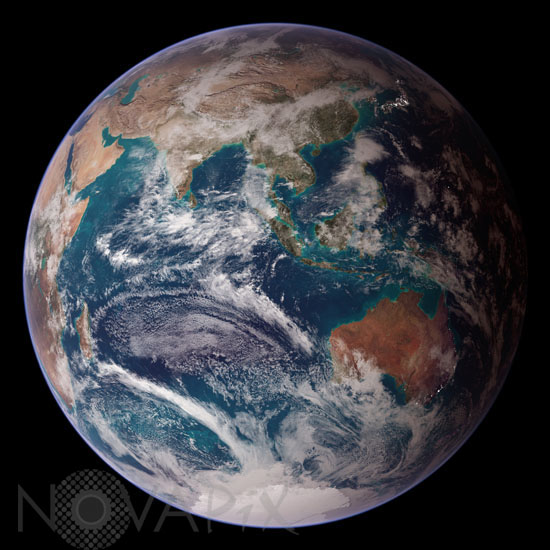 Terre par satellite -Océan Indien