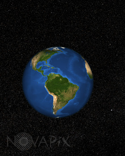 Earth with starry sky