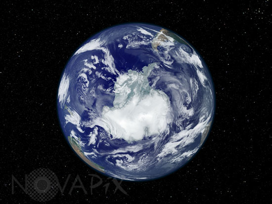 Earth with starry sky - South Pole