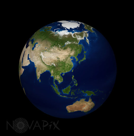Terre par satellite - Asie et Australie
