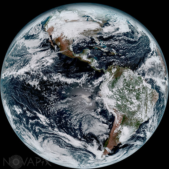 Earth from satellite GOES-16