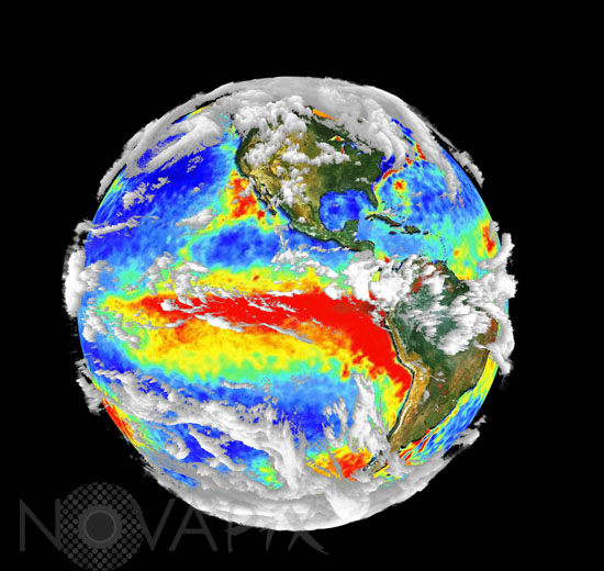 Terre. El Nino et nuages