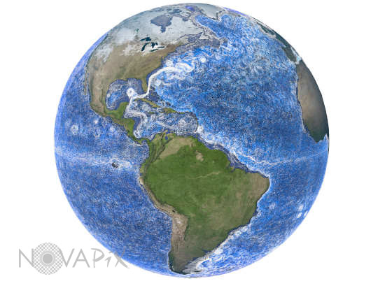 Visualization of ocean currents - Gulf Stream