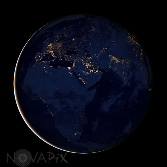 Lights on Earth's surface - 2012
