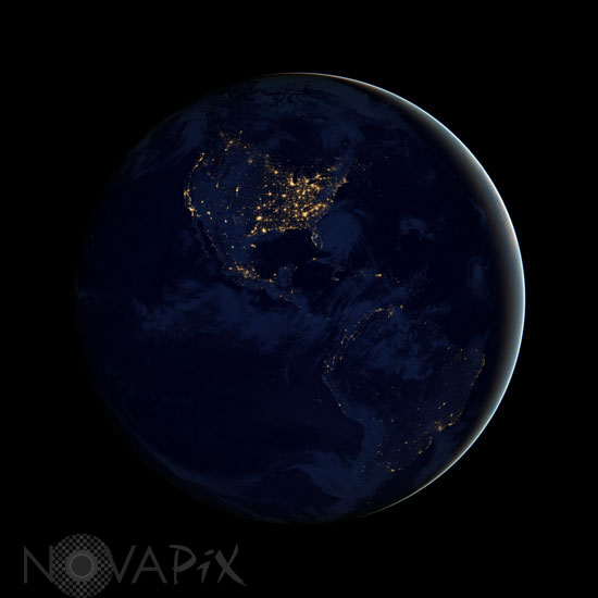 Lights on Earth's surface - 2012