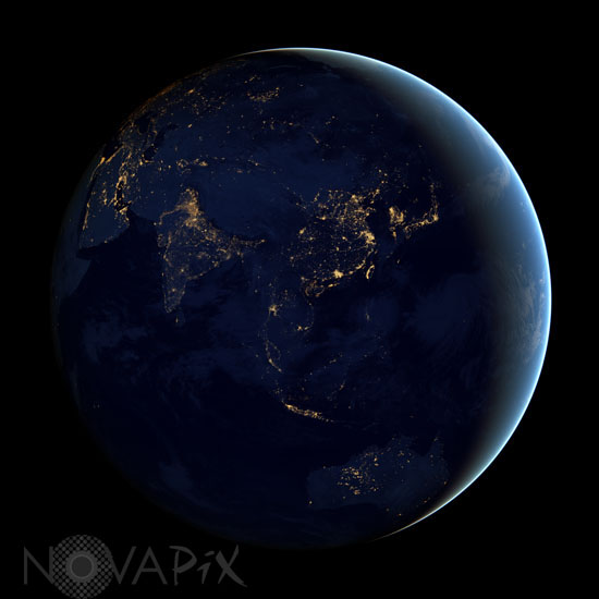 Lights on Earth's surface - 2012