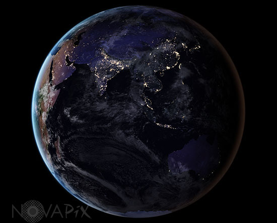 Lights on Earth's surface - 2016
