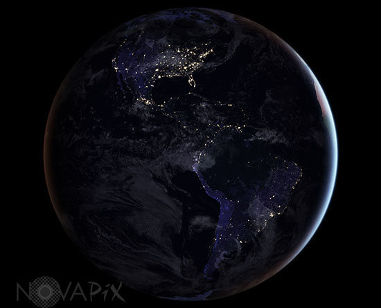 Lights on Earth's surface - 2016