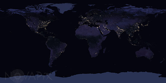 Lights on Earth's surface - 2016