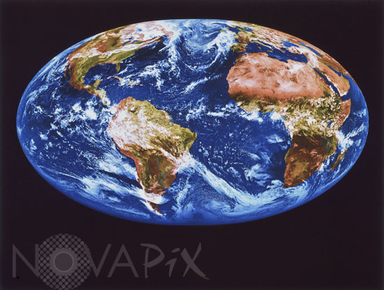 Earth seen by satellites Meteosat 3 and 4