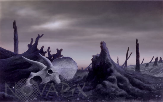 The Cretaceous extinction - Artist view