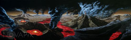Terre primitive - Vue d'artiste
